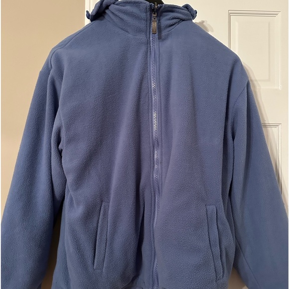 Large women's warm winter reversible jacket from Skagway Alaska. Zip off hood - Picture 10 of 11